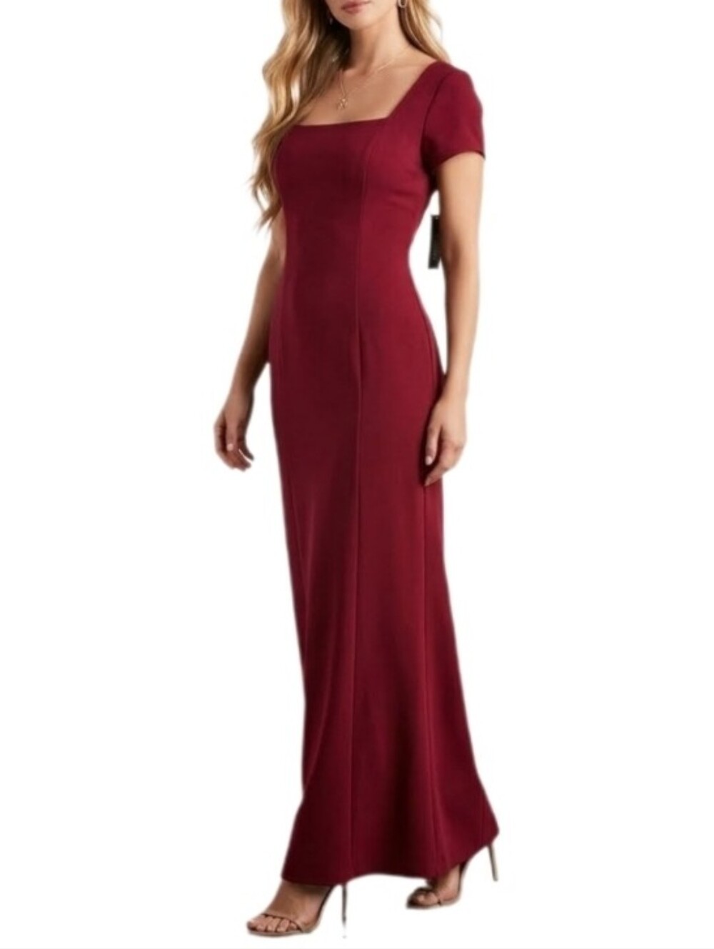 Dress Vintage Faux Corset Burgundy Plus Size 18